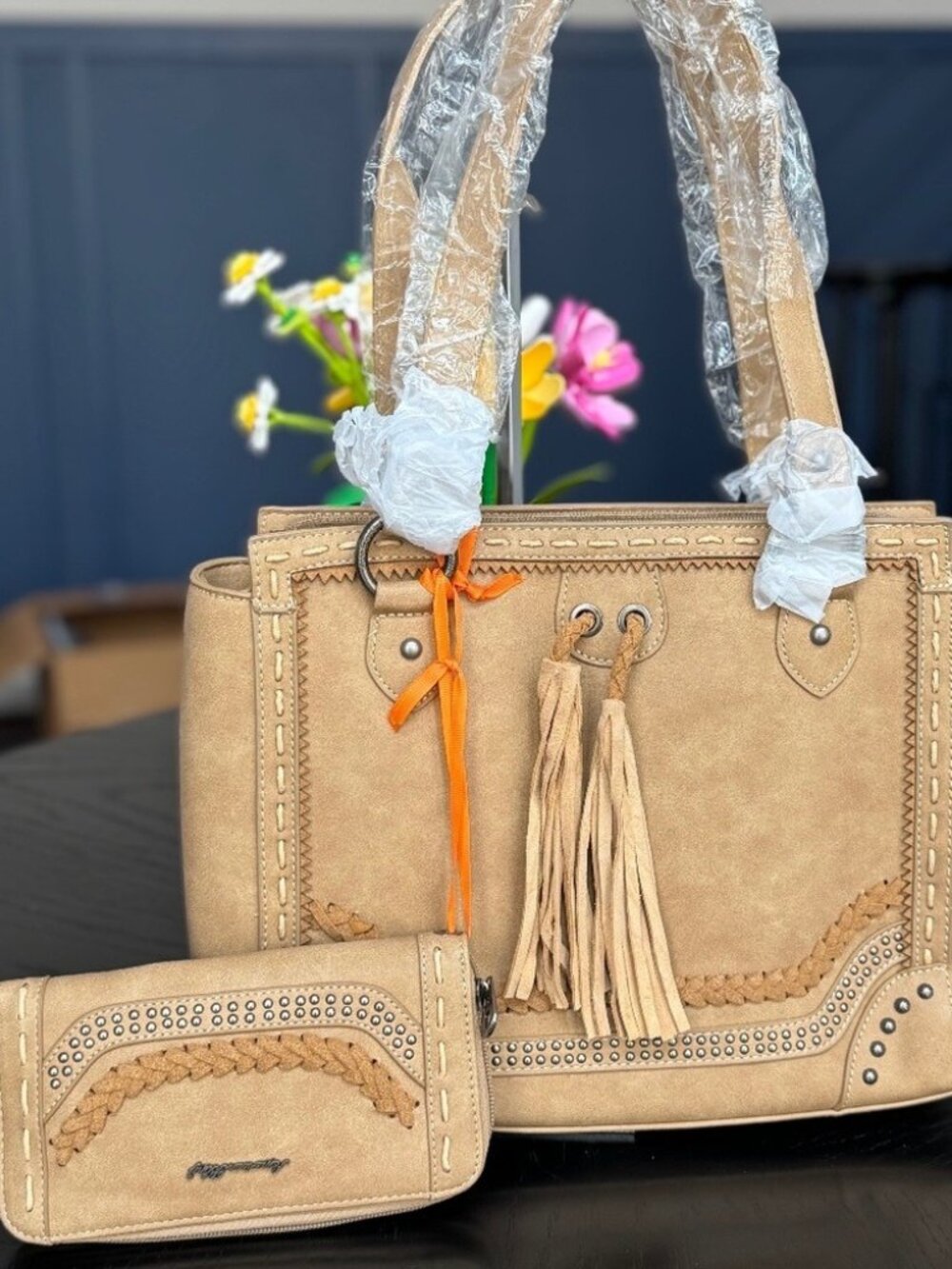 American Bling by Montana West Handbag and Wallet Set NWT